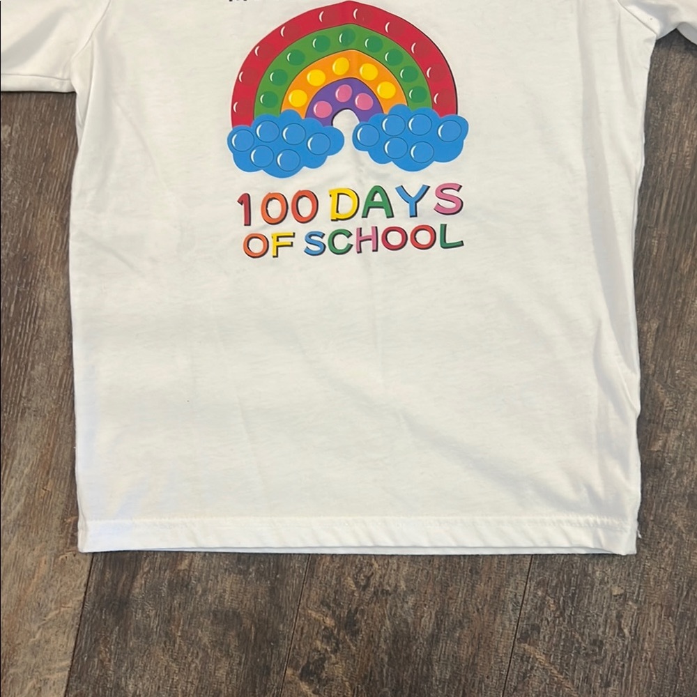 Kids 100 Day of School T-Shirt- rainbow - Picture 7 of 9